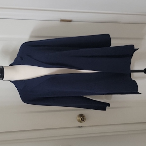 J. Crew Size S Navy Blue Open with Tie Front Long Sleeve Cardigan Exc. Used Cond - Picture 1 of 13